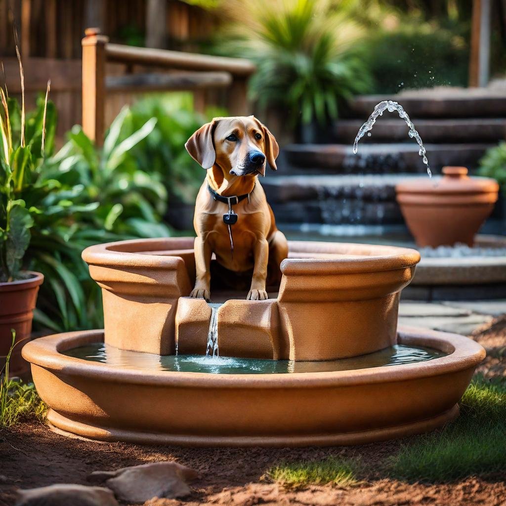 Diy outdoor deals dog water fountain